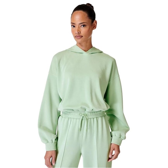 Sweaty Betty Tops - Sweaty Betty Sand Wash Cloud Weight Crop Hoodie size small NWOT